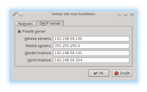 VirtualBox - Nastavení sítě s DHCP